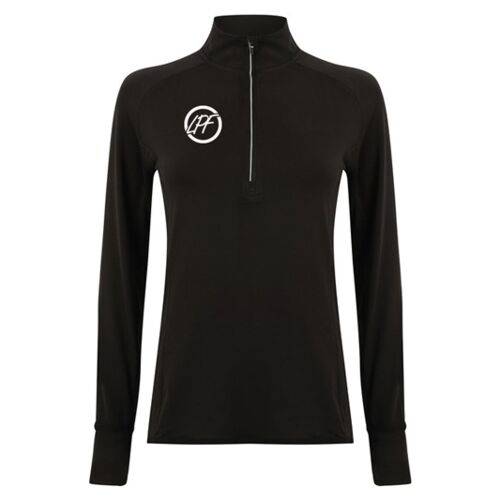 Ladies Long Sleeve Zip Neck Performance Top Thumbnail